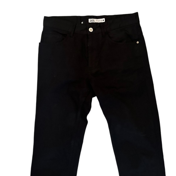 Zara The Skinny Fit Sleek Form Fitting Stretch Jean Pants, Black, Size 29 - Picture 7 of 13